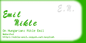emil mikle business card